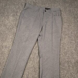 Dunning Golf Everbest Heather Gray Performance Athletic Active Pants Mens 32x30
